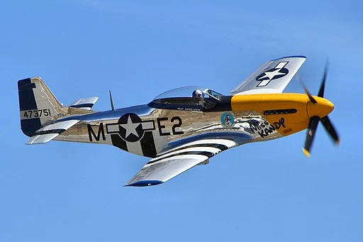 P-51 Mustang flying in the air